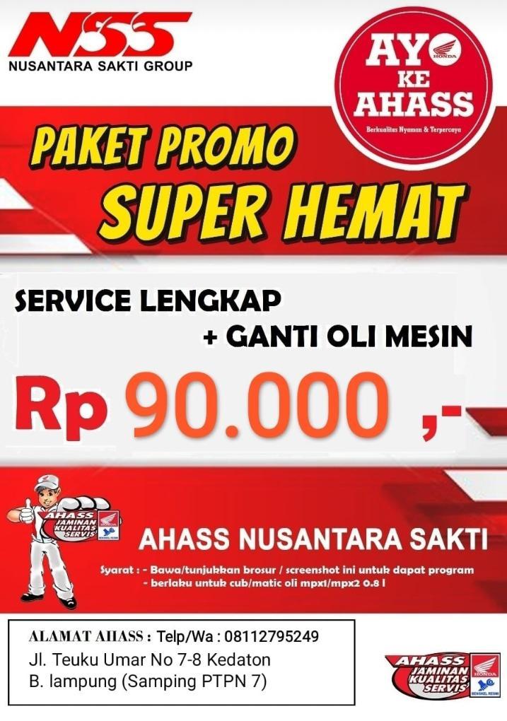 Paket Promo Super Hemat Dari AHASS NSS Kedaton